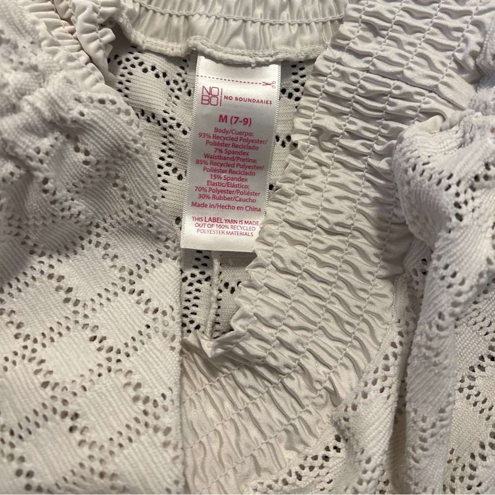 💛🦢5 FOR $10!!! 🦢💛 Swim White Eyelet Women Shorts - Picture 2 of 2